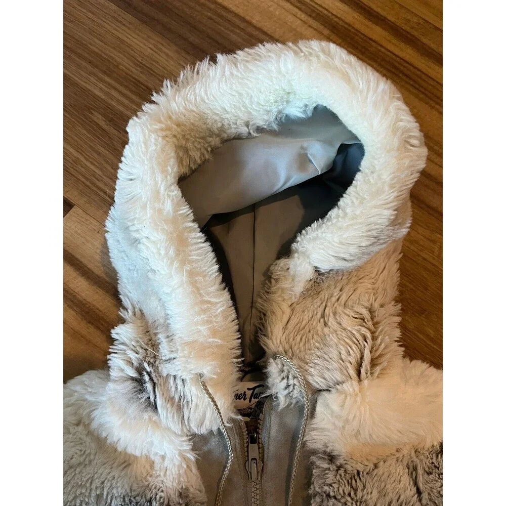 Weather Tamer Faux Fur Jacket Vintage Y2K Girls Size 6 Warm